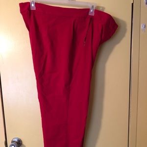 Red dress ankle length pant